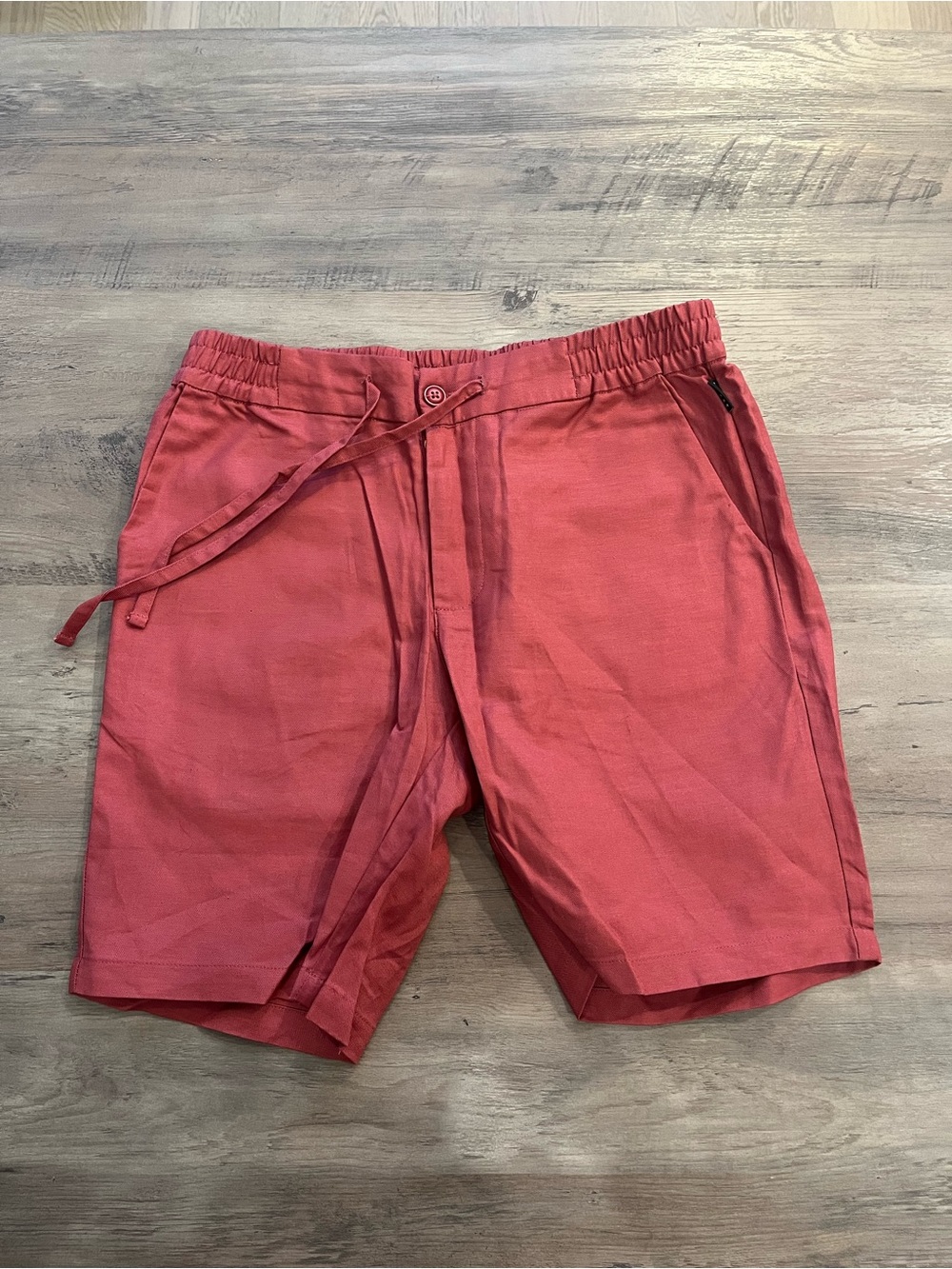 Men's Casual Drawstring Shorts - Red